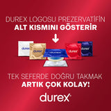 Durex Thin Feel Latex Condoms: Enhanced Sensitivity, Standard Fit (56mm), Lubricated - Safe & Natural Protection