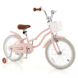 Bicicleta para niños con freno de mano delantero y freno contrapedal trasero - Rosa
