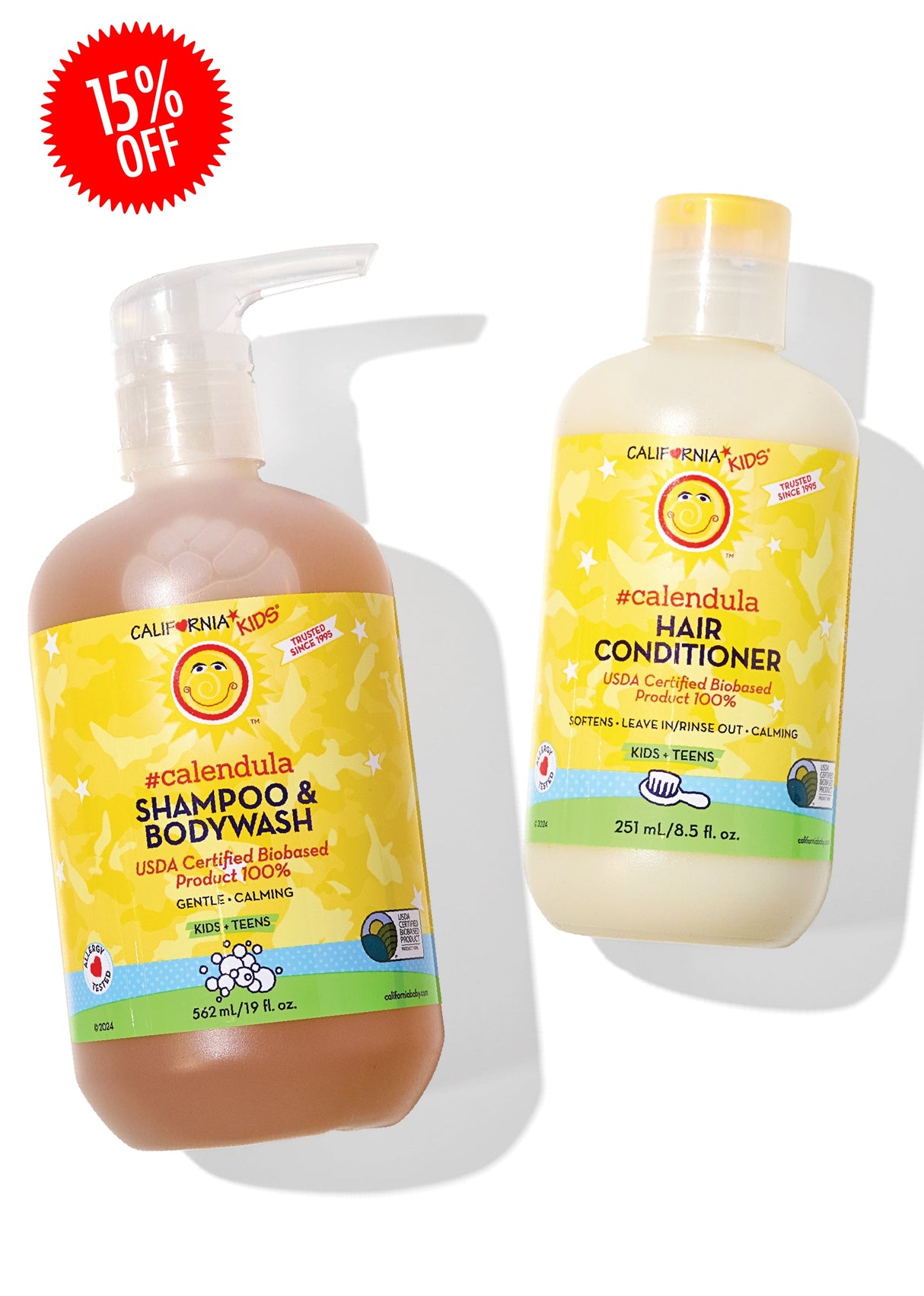 Paquete de champú y acondicionador #Caléndula™ para niños