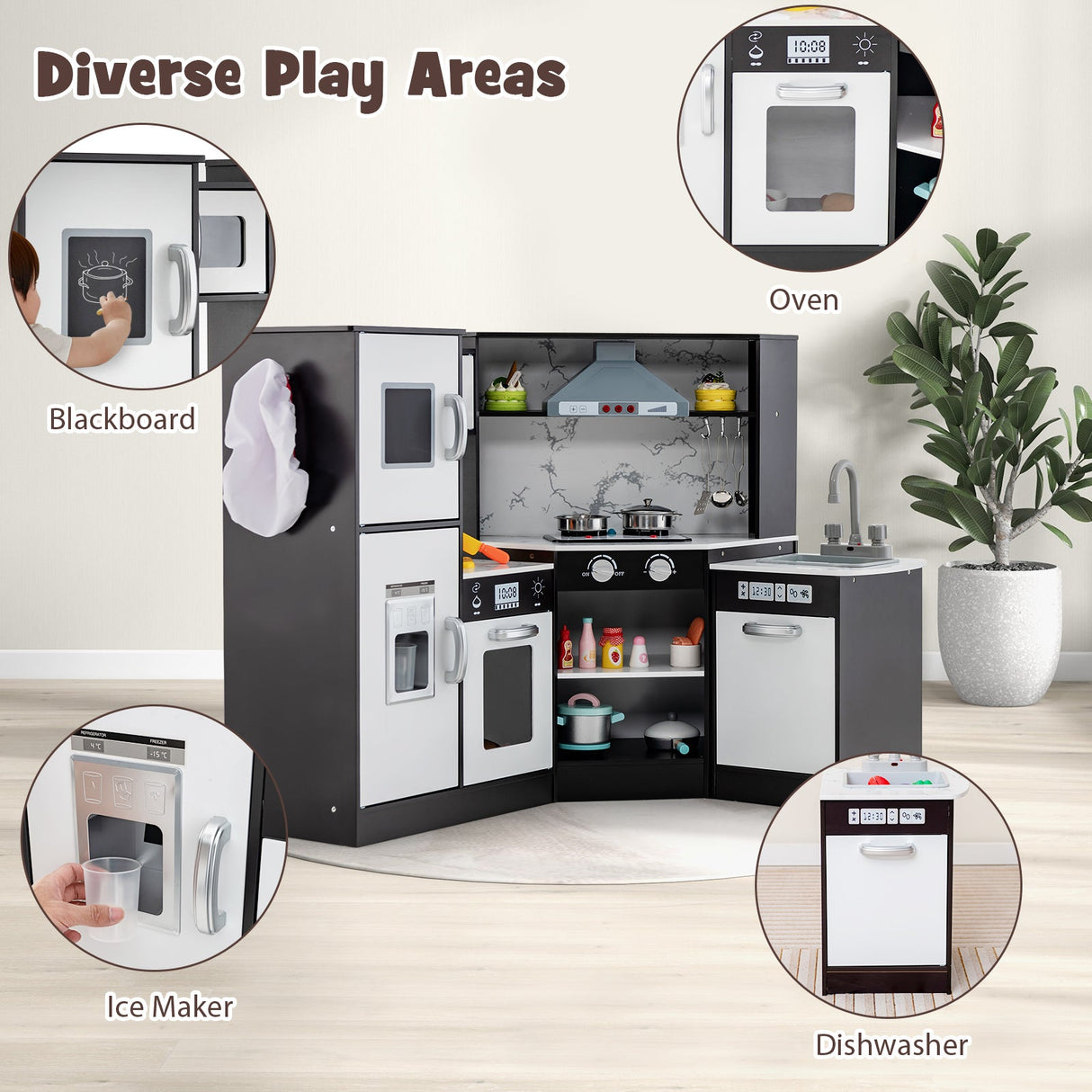 Cocina de juguete Kids Corner con fregadero separado
