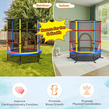 Cama elástica infantil recreativa de 55 pulgadas con red de seguridad