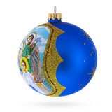 Sacred Holy Family Glass Ball Christmas Ornament 4 Inches
