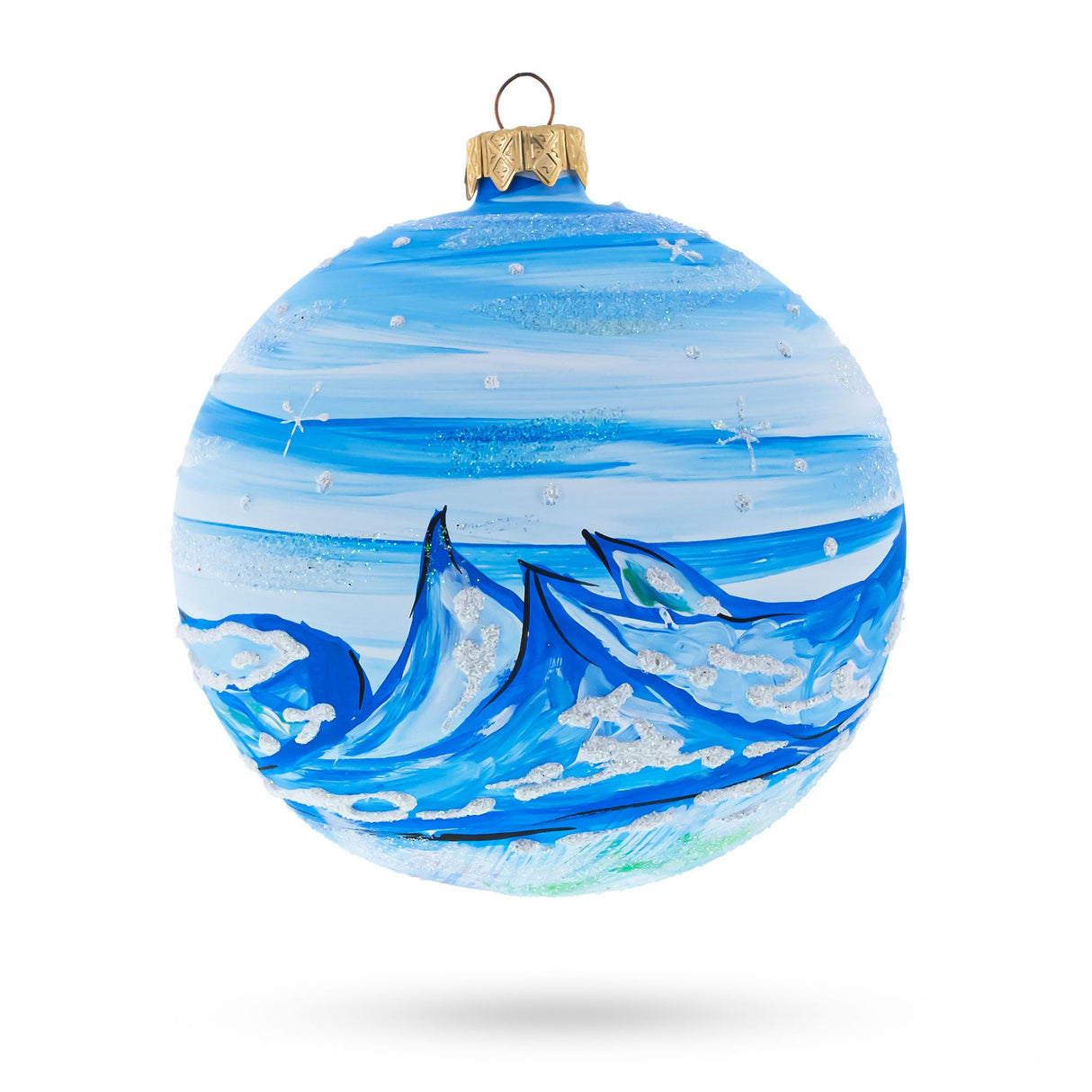 Glass Ball Christmas Ornament 4 Inches