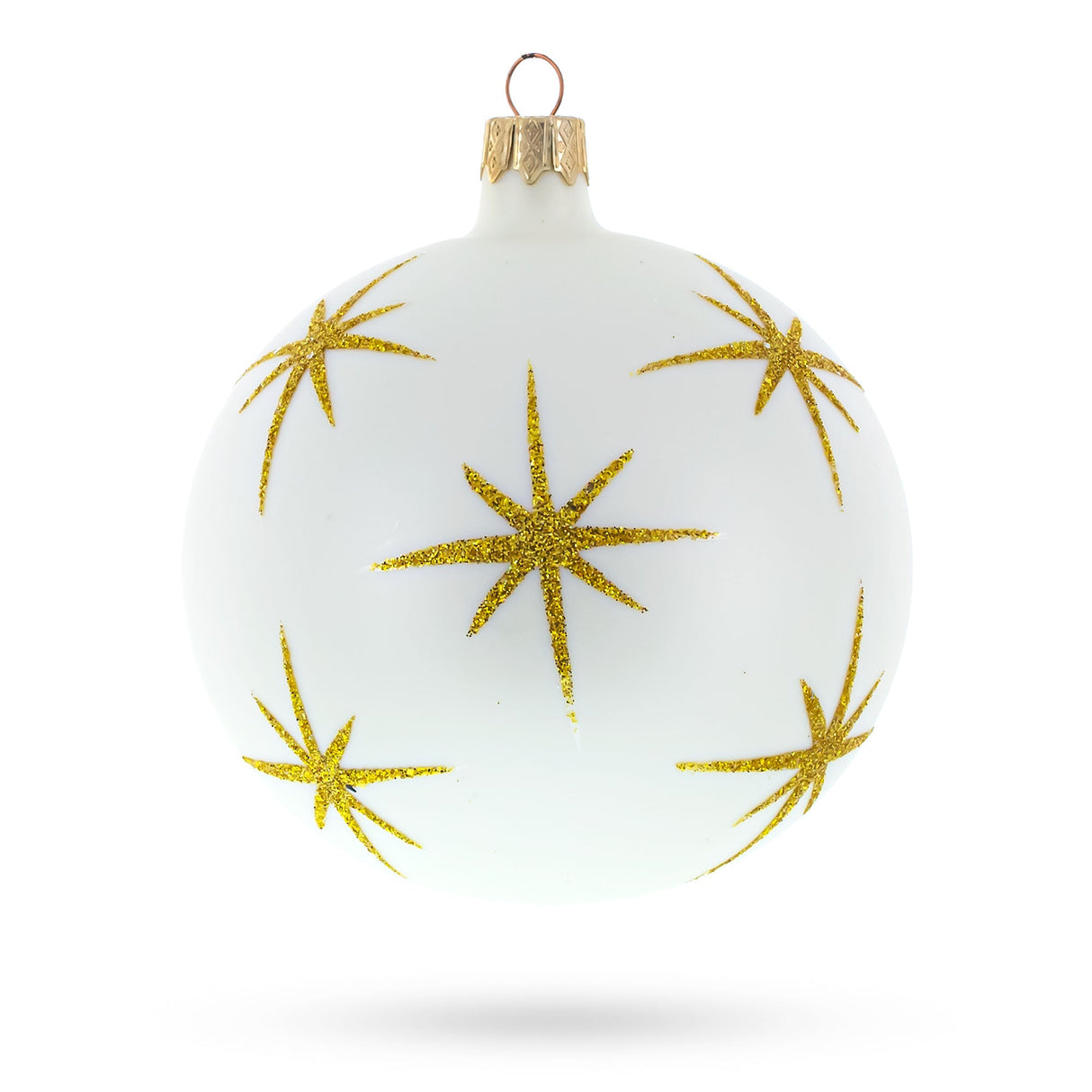 Statue of Liberty with USA Flag, New York City Glass Ball Christmas Ornament 4 Inches