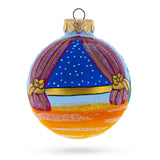 Nutcracker and Clara Glass Ball Christmas Ornament  3.25 Inches