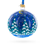 Festive Snowman with Gifts Glass Ball Christmas Ornament 4 Inches