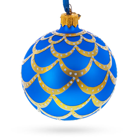 1900 Kelch Pine Cone Royal Glass Christmas Ornament 3.25 Inches