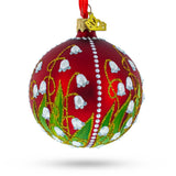 1898 Lilies of the Valley Royal Glass Ball Christmas Ornament 3.25 Inches