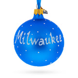 Milwaukee, Wisconsin Glass Ball Christmas Ornament 3.25 Inches