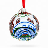 Chicago Cityscape Reflections Glass Ball Christmas Ornament 3.25 Inches