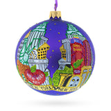 Best of New York City Glass Ball Christmas Ornament 4 Inches
