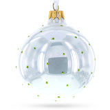 Panda with Bamboo Glass Christmas Ornament 4 Inches