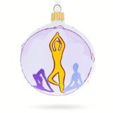 Yoga Glass Ball Ornament 3.25 Inches