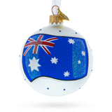 Flag of Australia Glass Ball Christmas Ornament 3.25 Inches