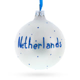 Flag of Netherlands Glass Ball Christmas Ornament 3.25 Inches