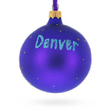 Denver, Colorado, USA Glass Christmas Ornament 3.25 Inches