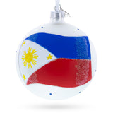 Flag of Philippines Glass Ball Christmas Ornament 4 Inches