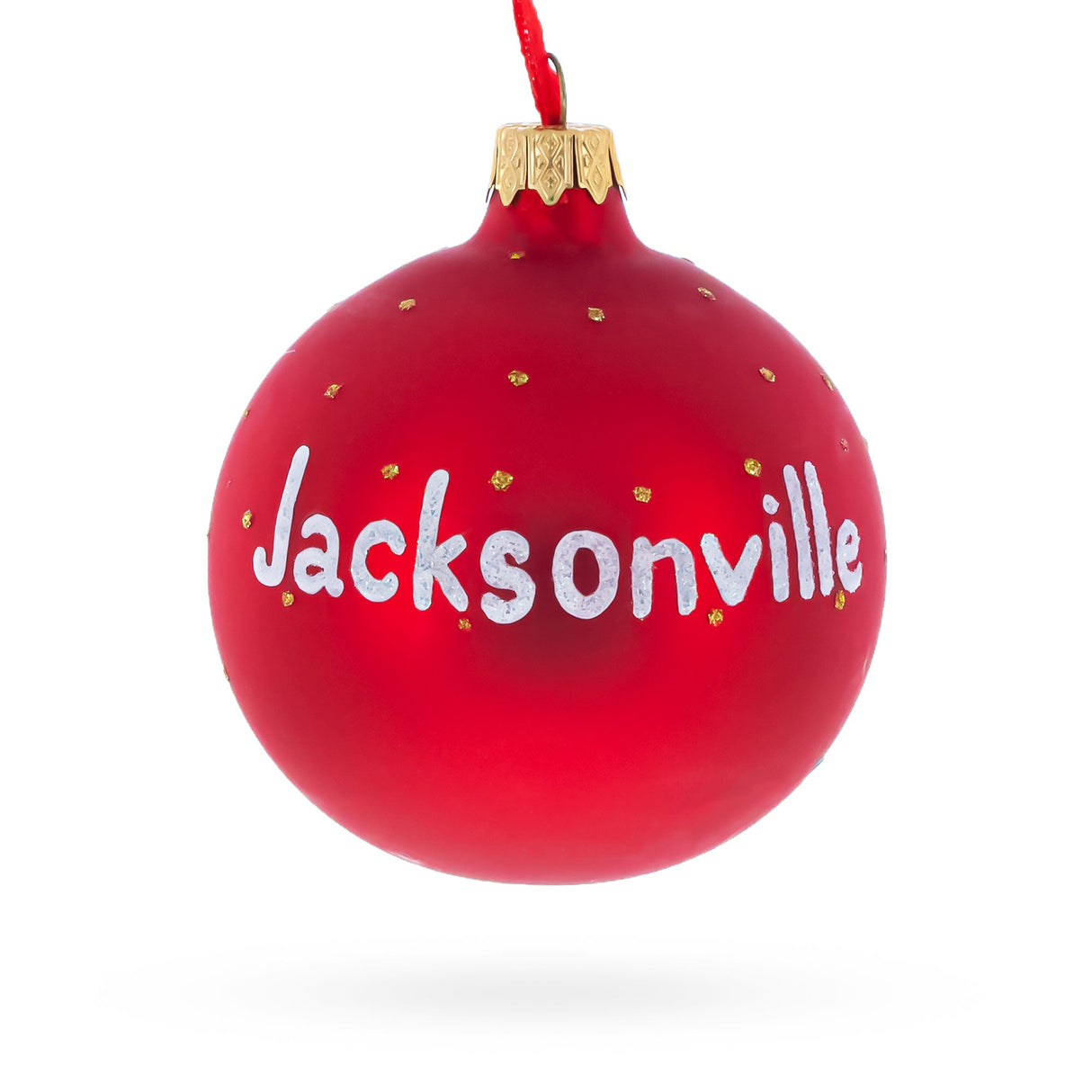 Jacksonville, Florida Glass Christmas Ornament 3.25 Inches