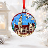 Marienplatz in Munich, Germany Glass Ball Christmas Ornament 3.25 Inches