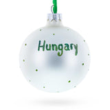 Flag of Hungary Glass Ball Christmas Ornament 3.25 Inches
