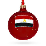 Egyptian Pyramids Glass Ball Christmas Ornament 4 Inches