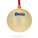 Ohio State, USA Glass Ball Christmas Ornament 4 Inches