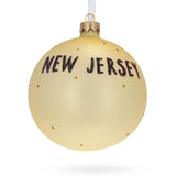 New Jersey State, USA Glass Ball Christmas Ornament 4 Inches