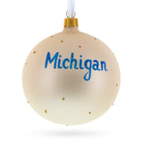 Michigan State, USA Glass Ball Christmas Ornament 4 Inches