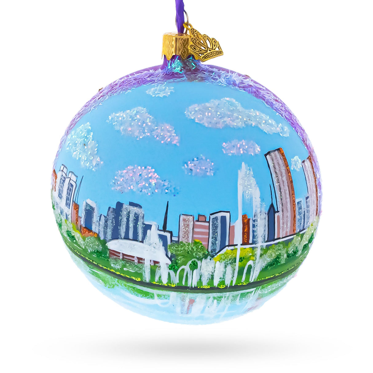 Parque Ibirapuera, Sao Paulo,  Brazil Glass Ball Christmas Ornament 4 Inches