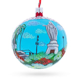 Cerro San Cristobal, Santiago, Chile Glass Ball Christmas Ornament 4 Inches