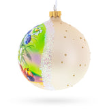 Floral Vase with Apples Masterpiece Glass Ball Christmas Ornament 4 Inches