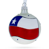 Flag of Chile Glass Ball Christmas Ornament 3.25 Inches