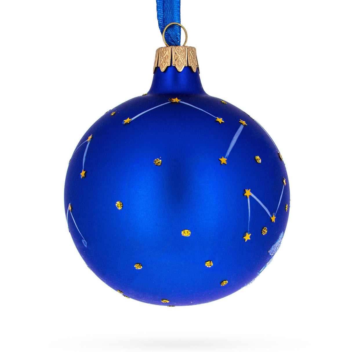 Cancer Zodiac Horoscope Sign Glass Ball Christmas Ornament 3.25 Inches