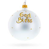 First Communion on White Glass Ball Christmas Ornament 4 Inches
