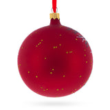 Ghosts and Haunted House Glass Ball Halloween Ornament 4 Inches