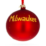 Motorcycle Museum, Milwaukee, Wisconsin Glass Ball Christmas Ornament 4 Inches
