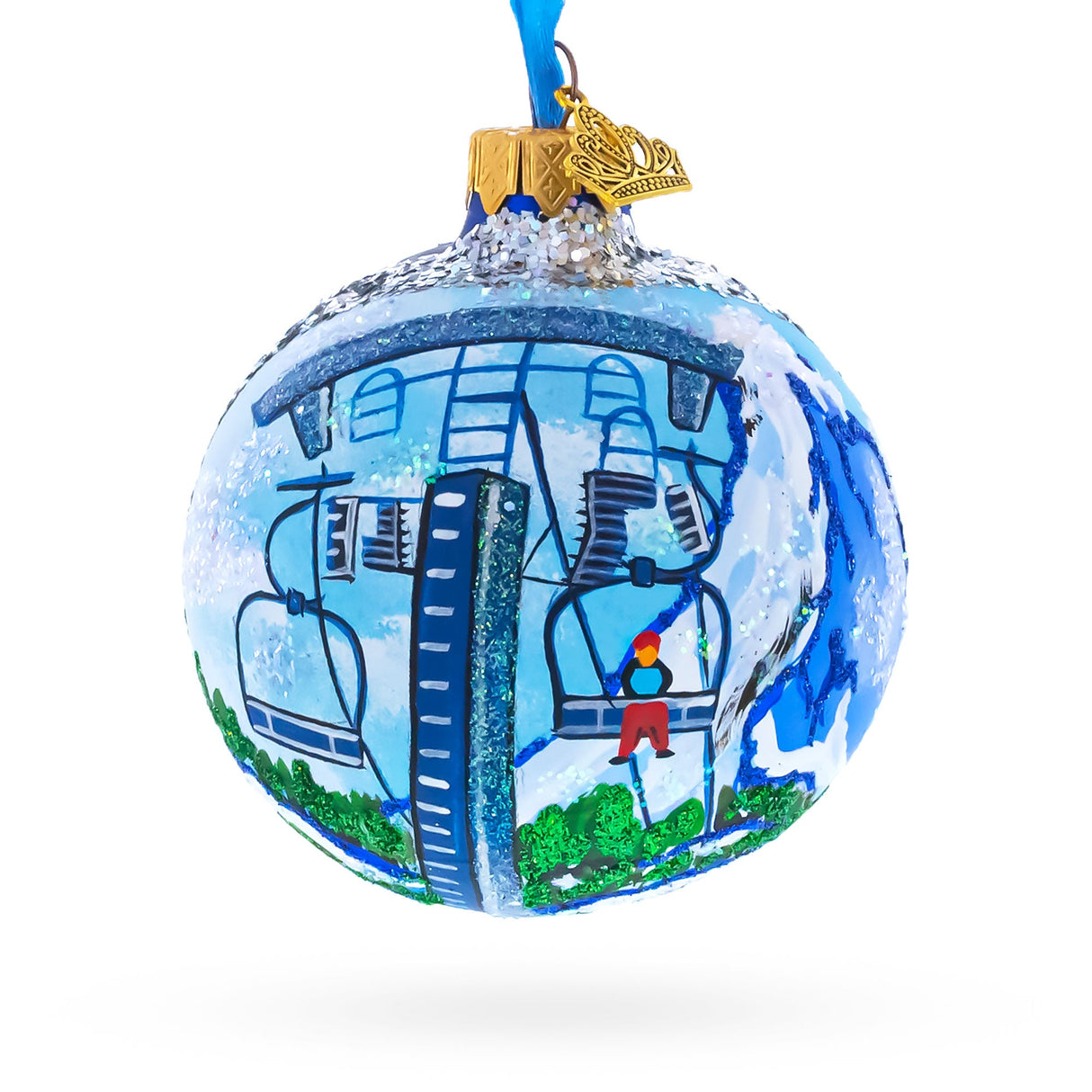 Matterhorn, Zermatt, Switzerland Glass Ball Christmas Ornament 3.25 Inches