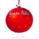 Iguazu Falls, Brazil and Argentina Glass Ball Christmas Ornament 4 Inches