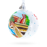 River Walk in San Antonio, Texas Glass Ball Christmas Ornament 4 Inches