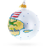 Travel to Puerto Rico Glass Ball Christmas Ornament 4 Inches