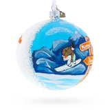 Mammoth Mountain Ski Area, California Glass Ball Christmas Ornament 4 Inches