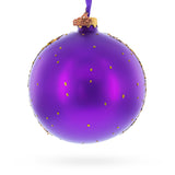 Iris Field Painting Glass Ball Christmas Ornament 4 Inches