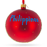 Cebu & Boracay, Philippines Glass Ball Christmas Ornament 4 Inches