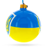 Flag of Ukraine Glass Christmas Ornament 3.25 Inches