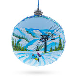 Deer Valley Ski Resort, Park City, Utah Glass Ball Christmas Ornament