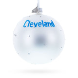 Cityscape of Cleveland, Ohio Glass Ball Christmas Ornament