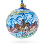 Denver, Colorado Jeweled Glass Ball Christmas Ornament 4 Inches