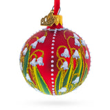 1898 Lilies of the Valley Royal Glass Ball Christmas Ornament 2.4 Inches