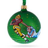 American Football Glass Christmas Ornament 3.25 Inches