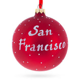San Francisco Golden Gate Bridge Glass Christmas Ornament 4 Inches